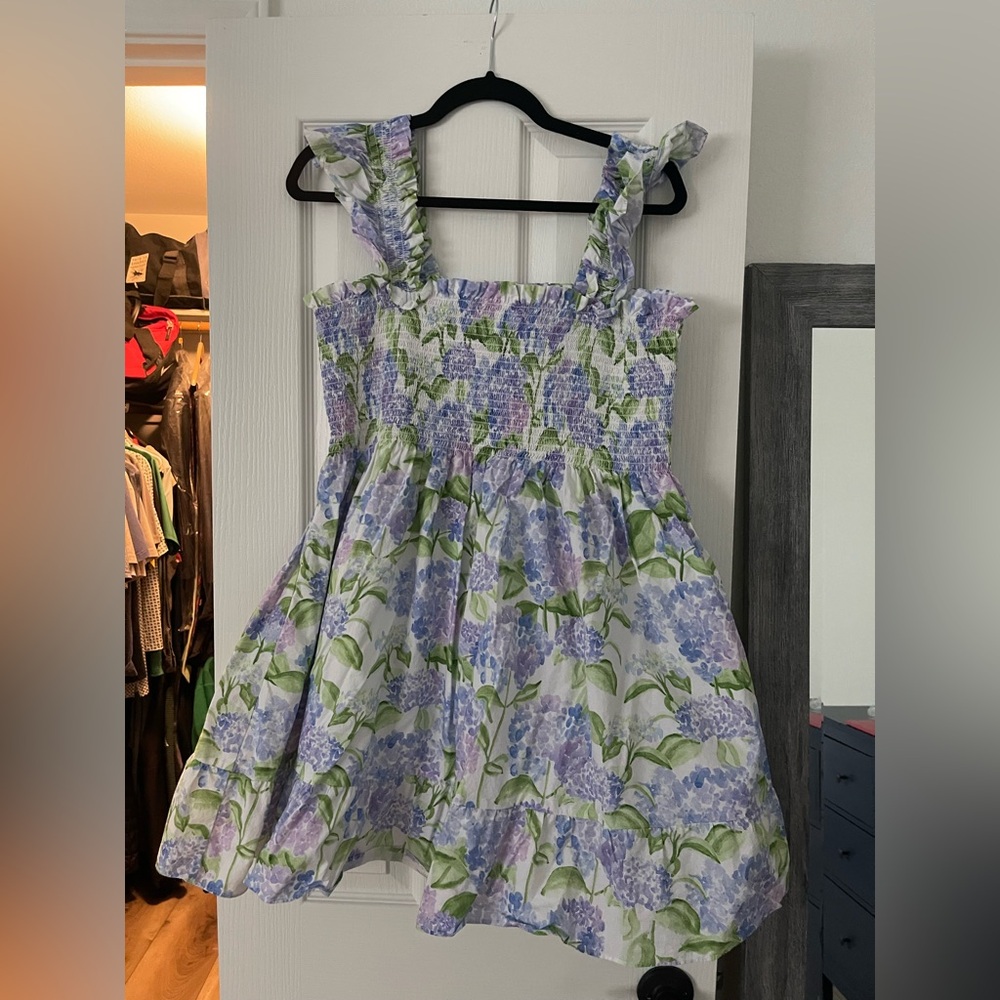 Hill House The Elizabeth Nap Dress - Blue Hydrangea Cotton